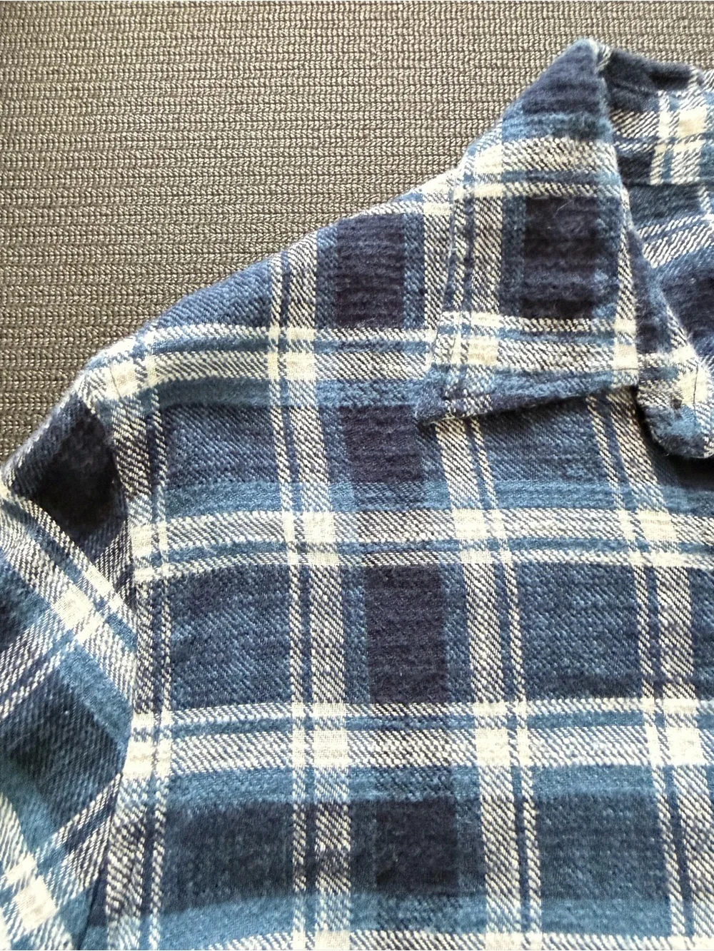 J. Crew Men's Navy and White Plaid Button-Down Shirt